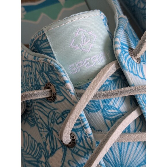 Sperry Crest Vibe Platform Sneaker Women sz 12 Blue Tropical Cushion Hawaiian - Picture 6 of 11